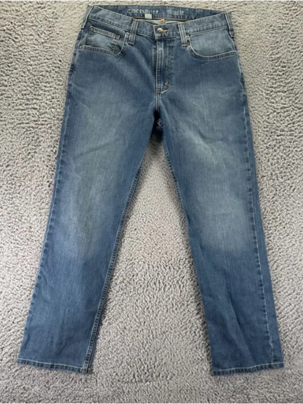 Carhartt Men's Straight Jeans in Light Blue Wash